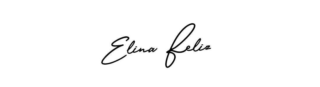 Best and Professional Signature Style for Elina Feliz. AmerikaSignatureDemo-Regular Best Signature Style Collection. Elina Feliz signature style 3 images and pictures png