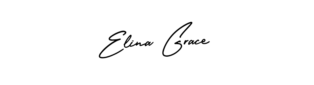 How to make Elina Grace name signature. Use AmerikaSignatureDemo-Regular style for creating short signs online. This is the latest handwritten sign. Elina Grace signature style 3 images and pictures png