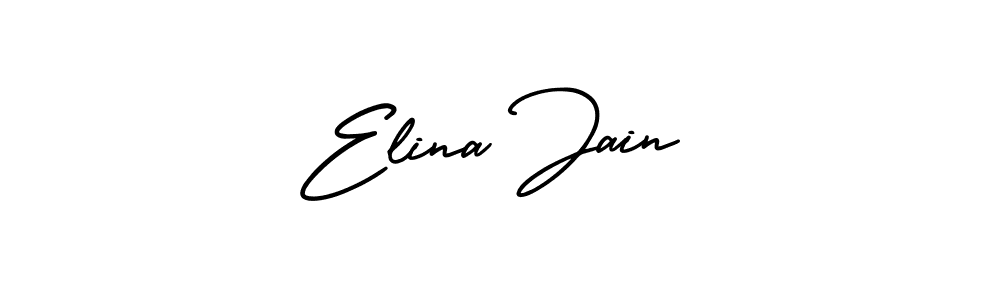 Use a signature maker to create a handwritten signature online. With this signature software, you can design (AmerikaSignatureDemo-Regular) your own signature for name Elina Jain. Elina Jain signature style 3 images and pictures png
