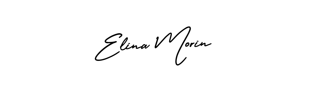How to Draw Elina Morin signature style? AmerikaSignatureDemo-Regular is a latest design signature styles for name Elina Morin. Elina Morin signature style 3 images and pictures png
