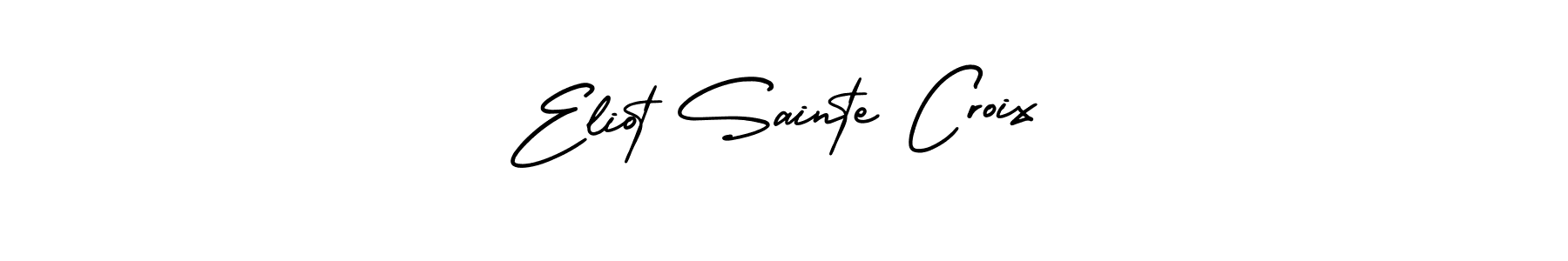 The best way (AmerikaSignatureDemo-Regular) to make a short signature is to pick only two or three words in your name. The name Eliot Sainte Croix include a total of six letters. For converting this name. Eliot Sainte Croix signature style 3 images and pictures png