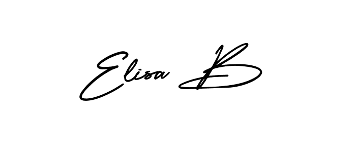 Design your own signature with our free online signature maker. With this signature software, you can create a handwritten (AmerikaSignatureDemo-Regular) signature for name Elisa B. Elisa B signature style 3 images and pictures png