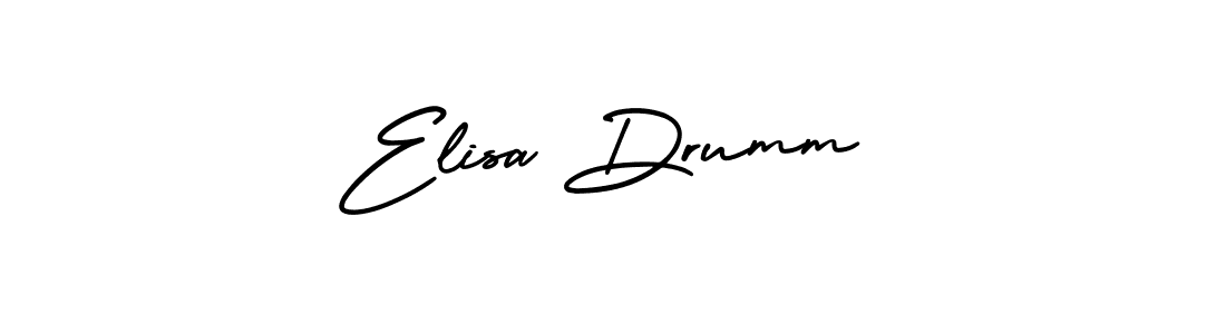 AmerikaSignatureDemo-Regular is a professional signature style that is perfect for those who want to add a touch of class to their signature. It is also a great choice for those who want to make their signature more unique. Get Elisa Drumm name to fancy signature for free. Elisa Drumm signature style 3 images and pictures png