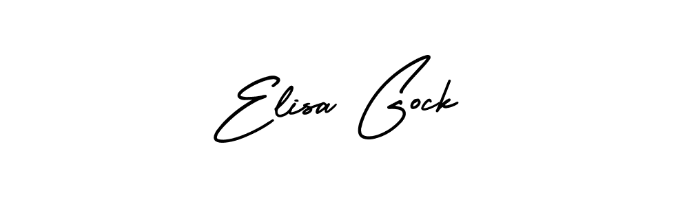 Use a signature maker to create a handwritten signature online. With this signature software, you can design (AmerikaSignatureDemo-Regular) your own signature for name Elisa Gock. Elisa Gock signature style 3 images and pictures png