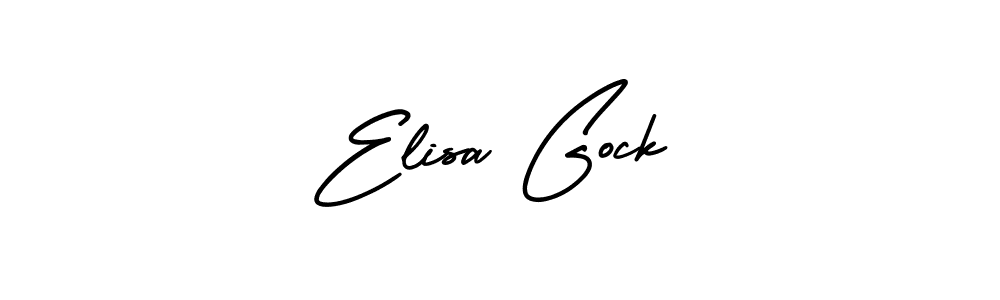 How to make Elisa Gock name signature. Use AmerikaSignatureDemo-Regular style for creating short signs online. This is the latest handwritten sign. Elisa Gock signature style 3 images and pictures png