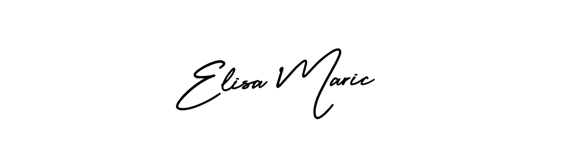 Use a signature maker to create a handwritten signature online. With this signature software, you can design (AmerikaSignatureDemo-Regular) your own signature for name Elisa Maric. Elisa Maric signature style 3 images and pictures png