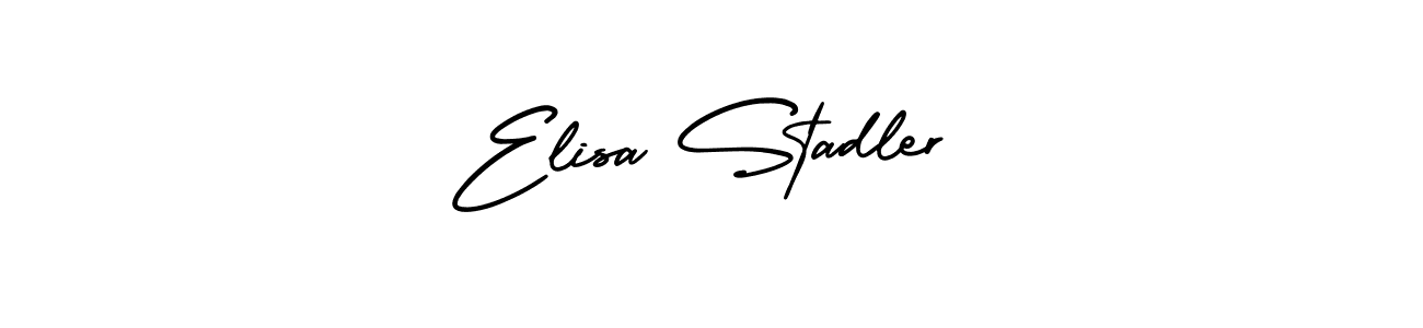 The best way (AmerikaSignatureDemo-Regular) to make a short signature is to pick only two or three words in your name. The name Elisa Stadler include a total of six letters. For converting this name. Elisa Stadler signature style 3 images and pictures png