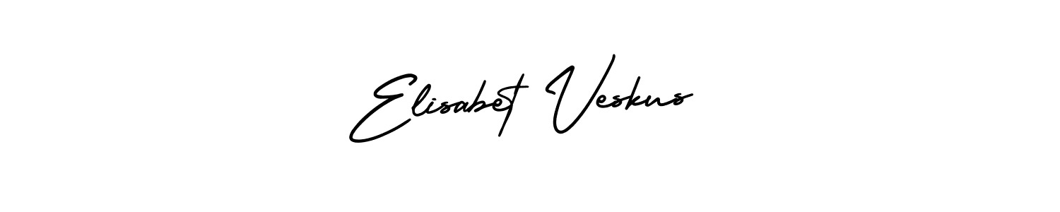 Elisabet Veskus stylish signature style. Best Handwritten Sign (AmerikaSignatureDemo-Regular) for my name. Handwritten Signature Collection Ideas for my name Elisabet Veskus. Elisabet Veskus signature style 3 images and pictures png