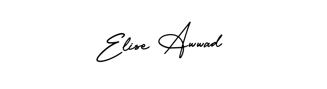 How to make Elise Awwad name signature. Use AmerikaSignatureDemo-Regular style for creating short signs online. This is the latest handwritten sign. Elise Awwad signature style 3 images and pictures png