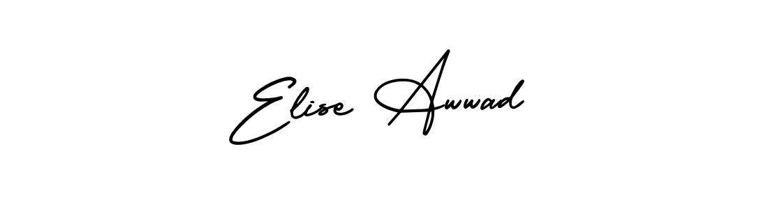 How to make Elise Awwad name signature. Use AmerikaSignatureDemo-Regular style for creating short signs online. This is the latest handwritten sign. Elise Awwad signature style 3 images and pictures png