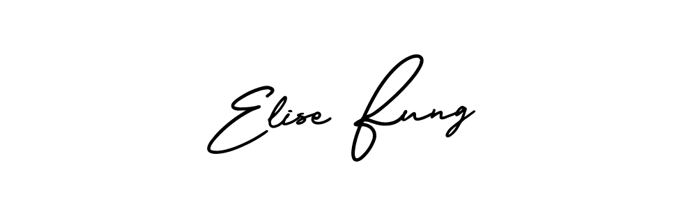 The best way (AmerikaSignatureDemo-Regular) to make a short signature is to pick only two or three words in your name. The name Elise Fung include a total of six letters. For converting this name. Elise Fung signature style 3 images and pictures png