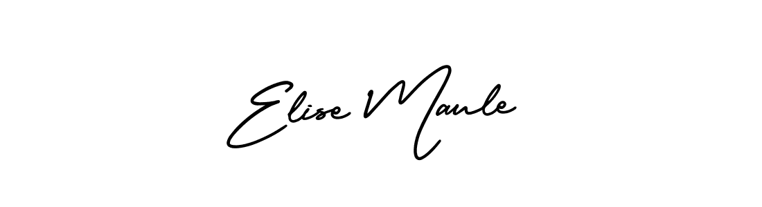 The best way (AmerikaSignatureDemo-Regular) to make a short signature is to pick only two or three words in your name. The name Elise Maule include a total of six letters. For converting this name. Elise Maule signature style 3 images and pictures png