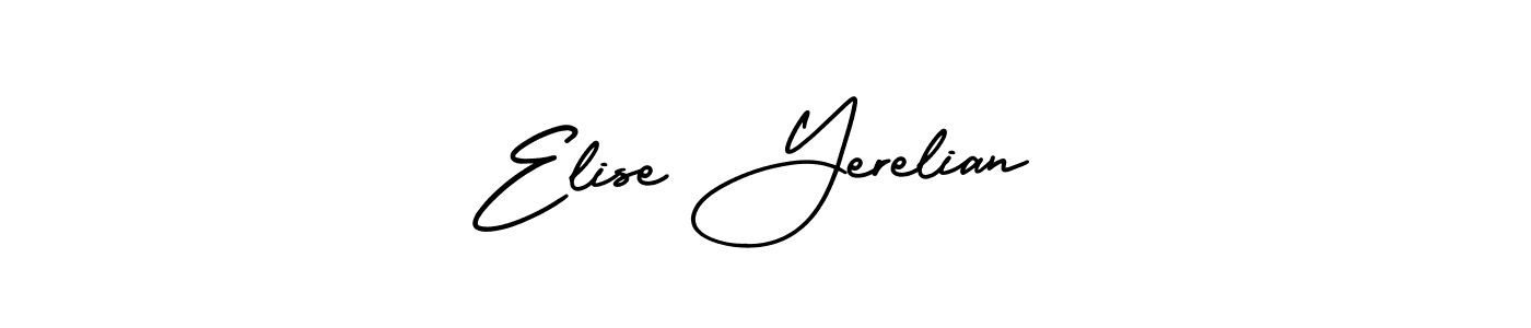 How to make Elise Yerelian name signature. Use AmerikaSignatureDemo-Regular style for creating short signs online. This is the latest handwritten sign. Elise Yerelian signature style 3 images and pictures png