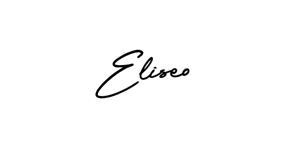 You should practise on your own different ways (AmerikaSignatureDemo-Regular) to write your name (Eliseo) in signature. don't let someone else do it for you. Eliseo signature style 3 images and pictures png