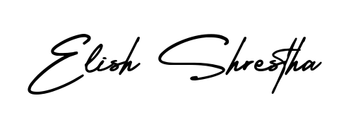 Best and Professional Signature Style for Elish Shrestha. AmerikaSignatureDemo-Regular Best Signature Style Collection. Elish Shrestha signature style 3 images and pictures png