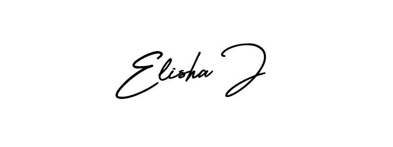 Design your own signature with our free online signature maker. With this signature software, you can create a handwritten (AmerikaSignatureDemo-Regular) signature for name Elisha J. Elisha J signature style 3 images and pictures png