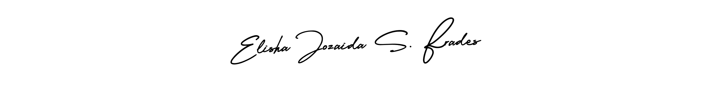 AmerikaSignatureDemo-Regular is a professional signature style that is perfect for those who want to add a touch of class to their signature. It is also a great choice for those who want to make their signature more unique. Get Elisha Jozaida S. Frades name to fancy signature for free. Elisha Jozaida S. Frades signature style 3 images and pictures png