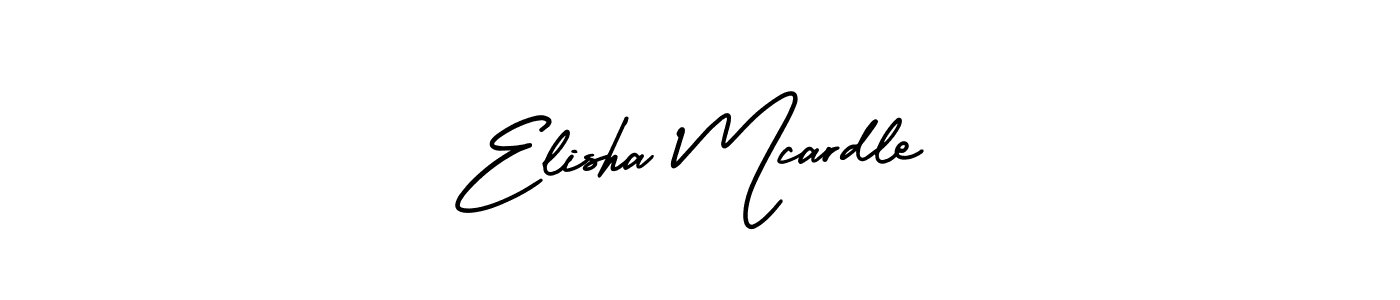 The best way (AmerikaSignatureDemo-Regular) to make a short signature is to pick only two or three words in your name. The name Elisha Mcardle include a total of six letters. For converting this name. Elisha Mcardle signature style 3 images and pictures png