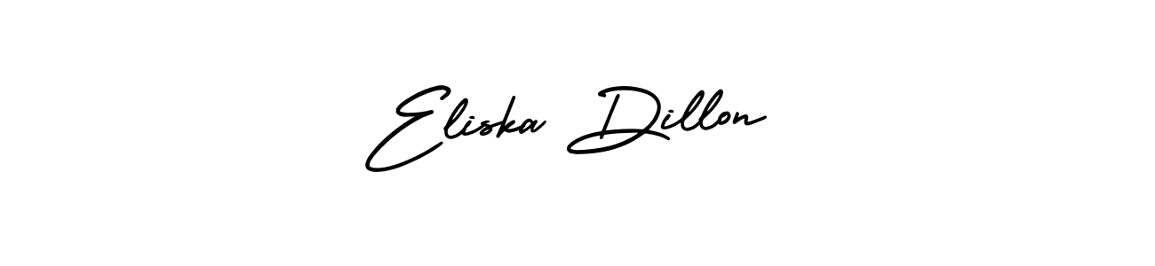 Create a beautiful signature design for name Eliska Dillon. With this signature (AmerikaSignatureDemo-Regular) fonts, you can make a handwritten signature for free. Eliska Dillon signature style 3 images and pictures png