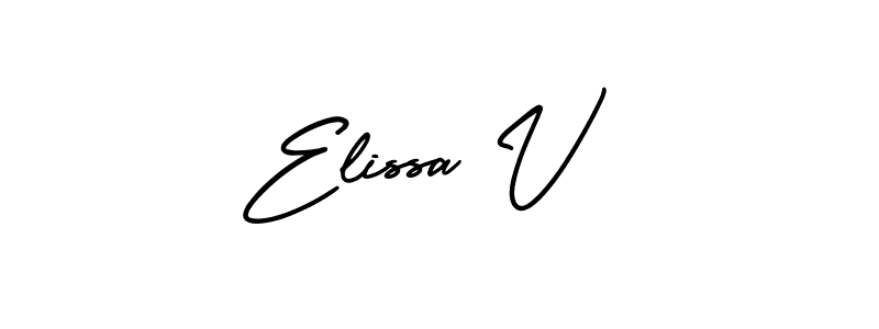 Make a beautiful signature design for name Elissa V. Use this online signature maker to create a handwritten signature for free. Elissa V signature style 3 images and pictures png
