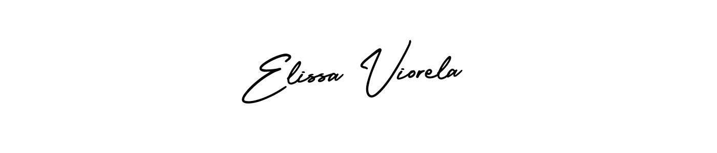 This is the best signature style for the Elissa Viorela name. Also you like these signature font (AmerikaSignatureDemo-Regular). Mix name signature. Elissa Viorela signature style 3 images and pictures png