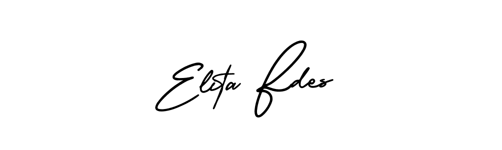 How to Draw Elita Fdes signature style? AmerikaSignatureDemo-Regular is a latest design signature styles for name Elita Fdes. Elita Fdes signature style 3 images and pictures png