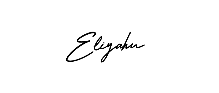 The best way (AmerikaSignatureDemo-Regular) to make a short signature is to pick only two or three words in your name. The name Eliyahu include a total of six letters. For converting this name. Eliyahu signature style 3 images and pictures png