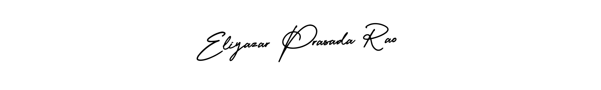 You should practise on your own different ways (AmerikaSignatureDemo-Regular) to write your name (Eliyazar Prasada Rao) in signature. don't let someone else do it for you. Eliyazar Prasada Rao signature style 3 images and pictures png