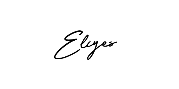 Use a signature maker to create a handwritten signature online. With this signature software, you can design (AmerikaSignatureDemo-Regular) your own signature for name Eliyes. Eliyes signature style 3 images and pictures png