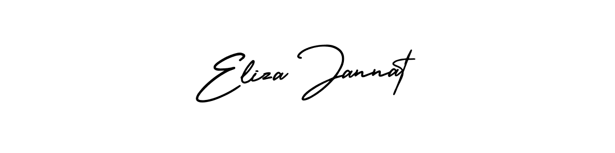 How to make Eliza Jannat name signature. Use AmerikaSignatureDemo-Regular style for creating short signs online. This is the latest handwritten sign. Eliza Jannat signature style 3 images and pictures png