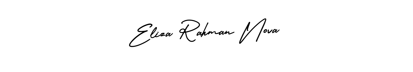 Eliza Rahman Nova stylish signature style. Best Handwritten Sign (AmerikaSignatureDemo-Regular) for my name. Handwritten Signature Collection Ideas for my name Eliza Rahman Nova. Eliza Rahman Nova signature style 3 images and pictures png