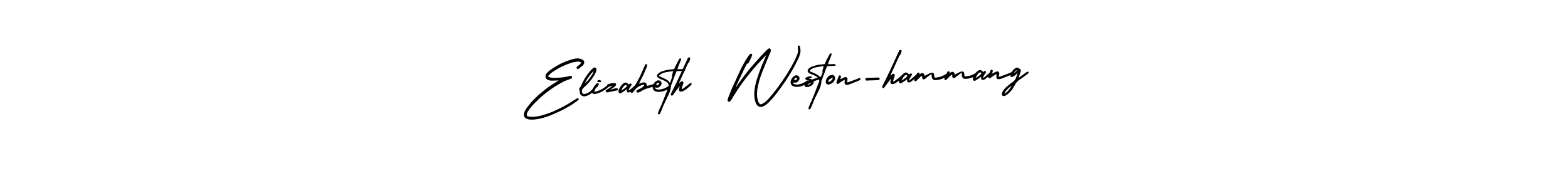 Make a beautiful signature design for name Elizabeth  Weston-hammang. With this signature (AmerikaSignatureDemo-Regular) style, you can create a handwritten signature for free. Elizabeth  Weston-hammang signature style 3 images and pictures png