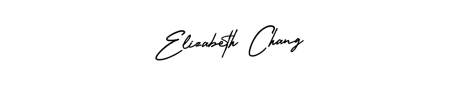 Make a beautiful signature design for name Elizabeth Chang. With this signature (AmerikaSignatureDemo-Regular) style, you can create a handwritten signature for free. Elizabeth Chang signature style 3 images and pictures png