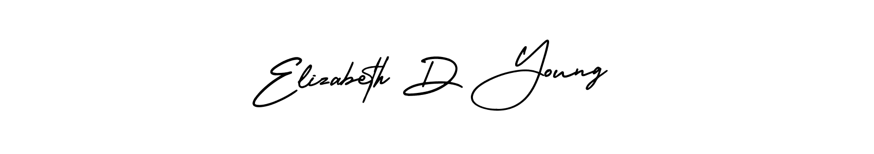 The best way (AmerikaSignatureDemo-Regular) to make a short signature is to pick only two or three words in your name. The name Elizabeth D Young include a total of six letters. For converting this name. Elizabeth D Young signature style 3 images and pictures png