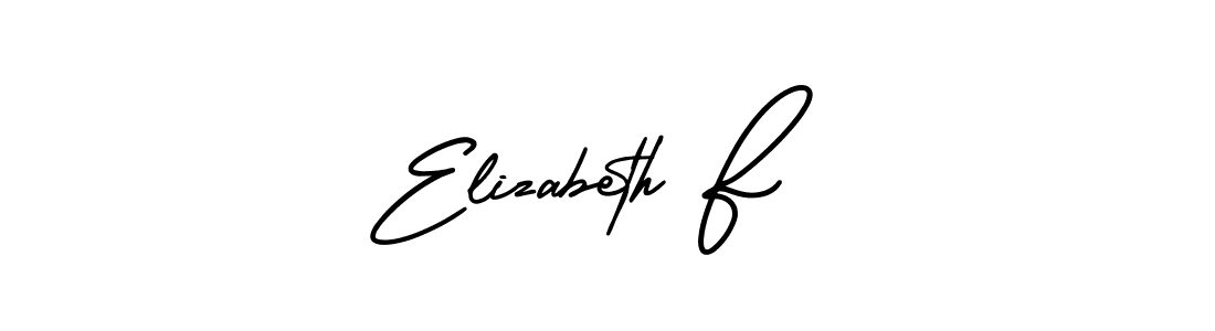 You should practise on your own different ways (AmerikaSignatureDemo-Regular) to write your name (Elizabeth F) in signature. don't let someone else do it for you. Elizabeth F signature style 3 images and pictures png