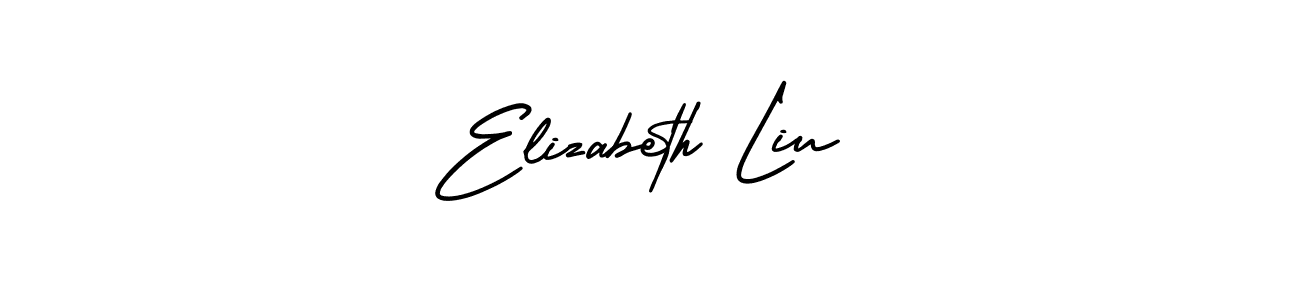 Make a beautiful signature design for name Elizabeth Liu. With this signature (AmerikaSignatureDemo-Regular) style, you can create a handwritten signature for free. Elizabeth Liu signature style 3 images and pictures png