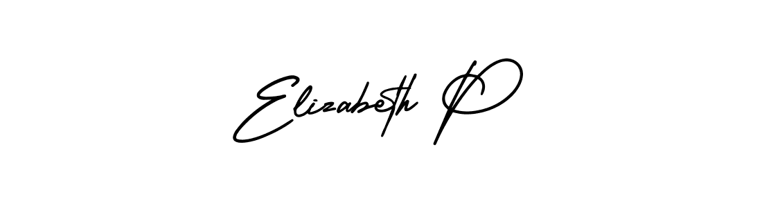 It looks lik you need a new signature style for name Elizabeth P. Design unique handwritten (AmerikaSignatureDemo-Regular) signature with our free signature maker in just a few clicks. Elizabeth P signature style 3 images and pictures png