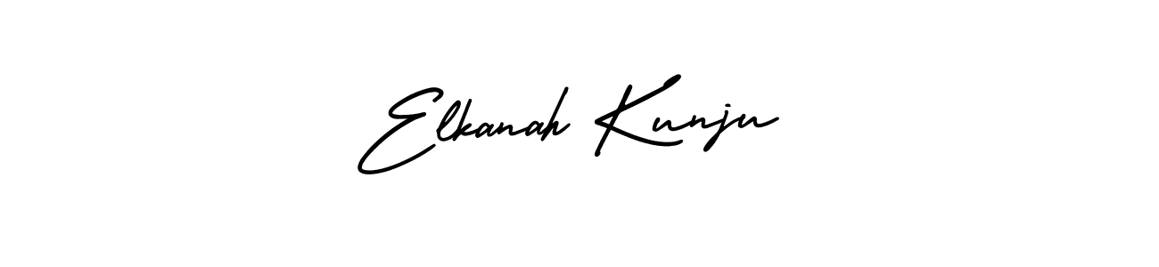 This is the best signature style for the Elkanah Kunju name. Also you like these signature font (AmerikaSignatureDemo-Regular). Mix name signature. Elkanah Kunju signature style 3 images and pictures png