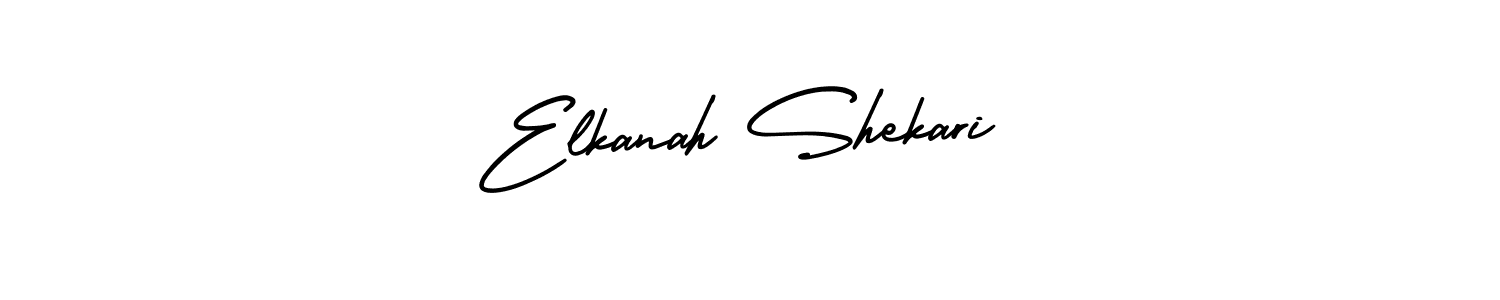 How to make Elkanah Shekari name signature. Use AmerikaSignatureDemo-Regular style for creating short signs online. This is the latest handwritten sign. Elkanah Shekari signature style 3 images and pictures png