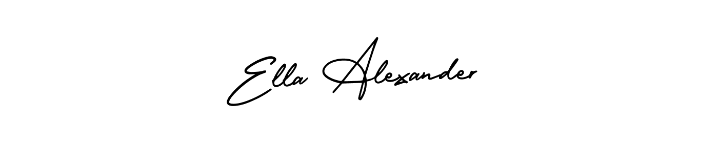How to make Ella Alexander name signature. Use AmerikaSignatureDemo-Regular style for creating short signs online. This is the latest handwritten sign. Ella Alexander signature style 3 images and pictures png