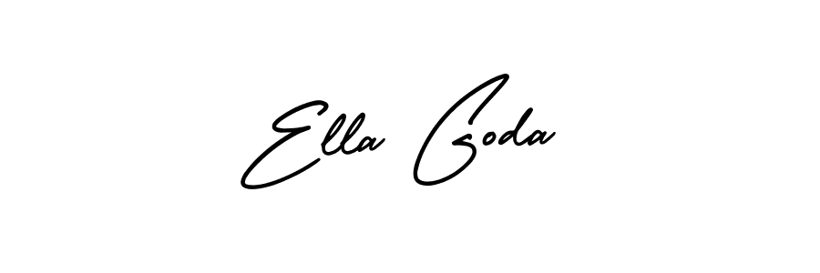 Use a signature maker to create a handwritten signature online. With this signature software, you can design (AmerikaSignatureDemo-Regular) your own signature for name Ella Goda. Ella Goda signature style 3 images and pictures png
