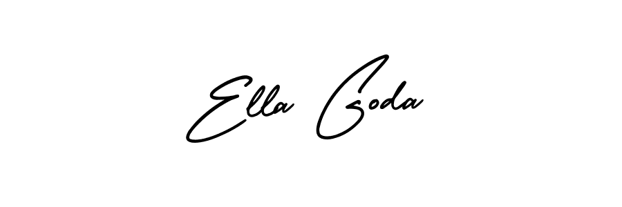 Use a signature maker to create a handwritten signature online. With this signature software, you can design (AmerikaSignatureDemo-Regular) your own signature for name Ella Goda. Ella Goda signature style 3 images and pictures png