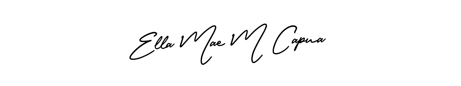 It looks lik you need a new signature style for name Ella Mae M Capua. Design unique handwritten (AmerikaSignatureDemo-Regular) signature with our free signature maker in just a few clicks. Ella Mae M Capua signature style 3 images and pictures png