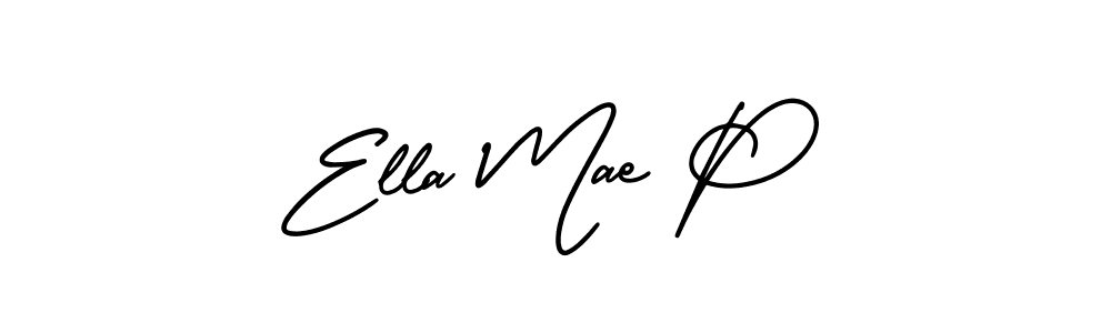 How to make Ella Mae P signature? AmerikaSignatureDemo-Regular is a professional autograph style. Create handwritten signature for Ella Mae P name. Ella Mae P signature style 3 images and pictures png