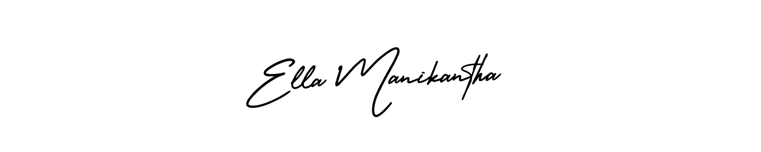 Make a beautiful signature design for name Ella Manikantha. With this signature (AmerikaSignatureDemo-Regular) style, you can create a handwritten signature for free. Ella Manikantha signature style 3 images and pictures png