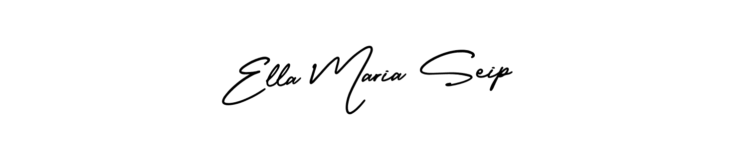 The best way (AmerikaSignatureDemo-Regular) to make a short signature is to pick only two or three words in your name. The name Ella Maria Seip include a total of six letters. For converting this name. Ella Maria Seip signature style 3 images and pictures png