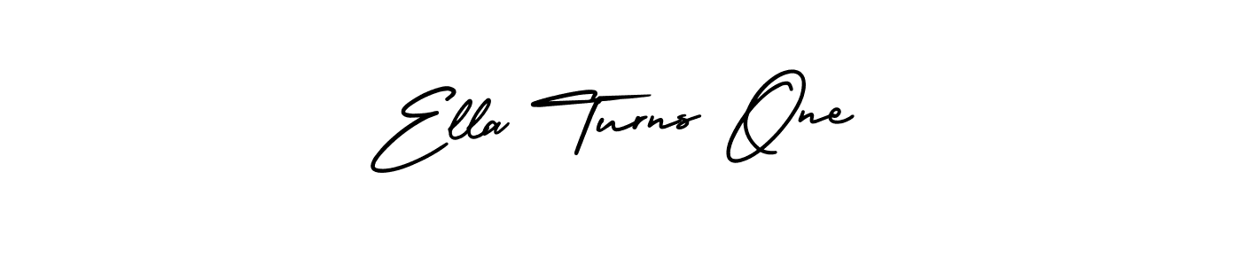 Use a signature maker to create a handwritten signature online. With this signature software, you can design (AmerikaSignatureDemo-Regular) your own signature for name Ella Turns One. Ella Turns One signature style 3 images and pictures png