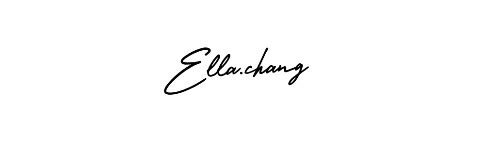 Also we have Ella.chang name is the best signature style. Create professional handwritten signature collection using AmerikaSignatureDemo-Regular autograph style. Ella.chang signature style 3 images and pictures png