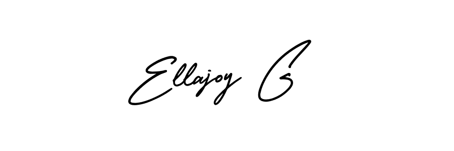 Design your own signature with our free online signature maker. With this signature software, you can create a handwritten (AmerikaSignatureDemo-Regular) signature for name Ellajoy G. Ellajoy G signature style 3 images and pictures png