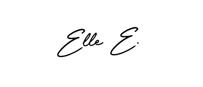 Use a signature maker to create a handwritten signature online. With this signature software, you can design (AmerikaSignatureDemo-Regular) your own signature for name Elle E.. Elle E. signature style 3 images and pictures png